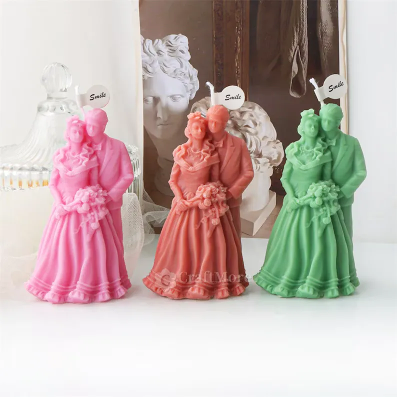 Couple Groom and Bride Candle
