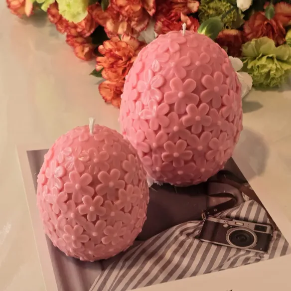 Floral Easter Egg Candle