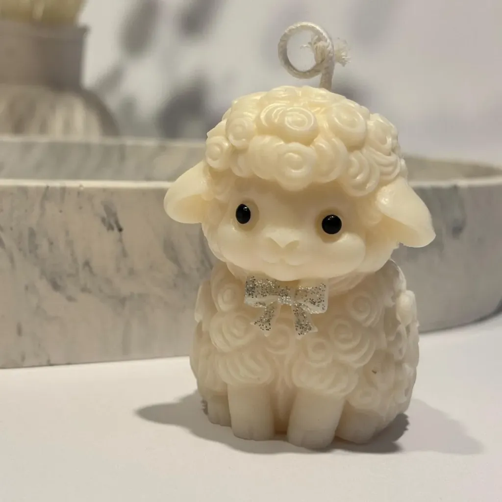 Hand Poured Sheep Candle