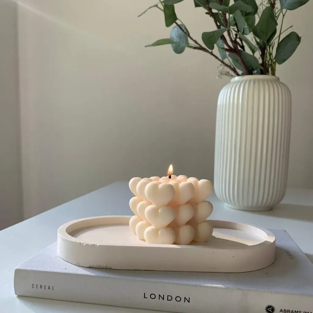Heart Bubble Candle