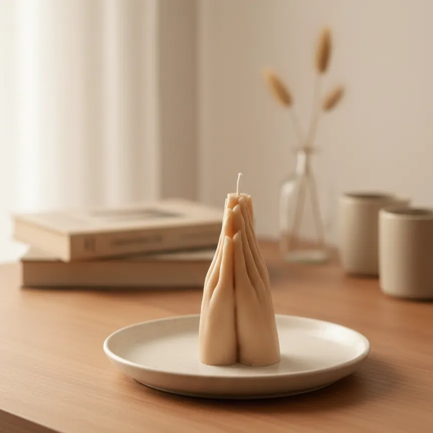 Praying Hands Candle