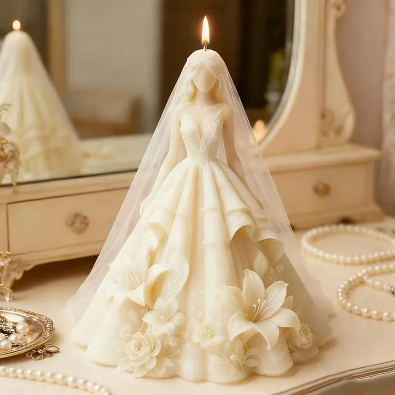 Princess Wedding Dress Candle