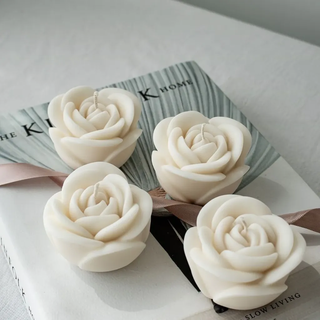 Rose Flower Candle